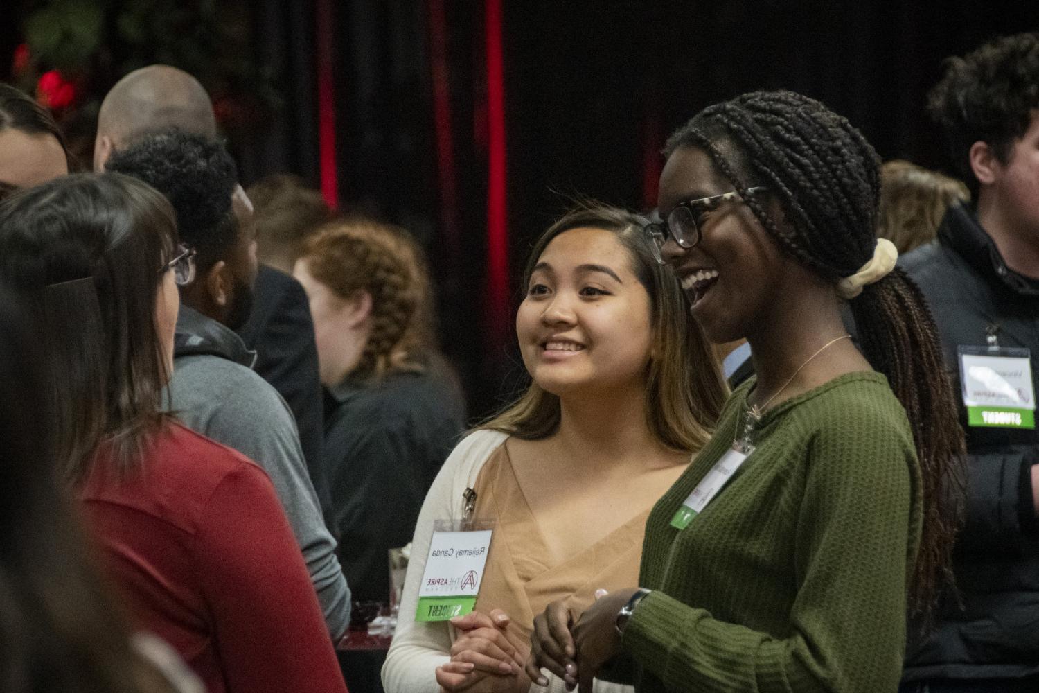 Carthage students network at the annual Small Talk Big Moments event held by The Aspire Program.