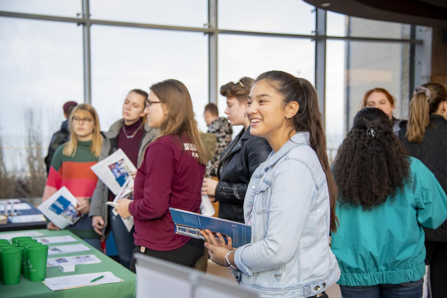 Students learn more about available opportunities in the health professions at the annual Pre-Health Fair held in the Science Center atrium.